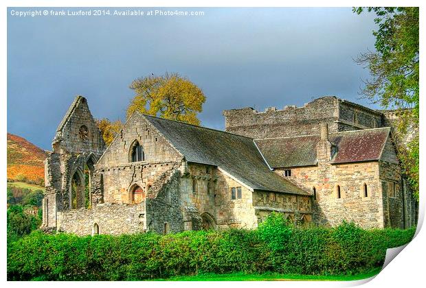  valle crucis abbey Print by frank Luxford
