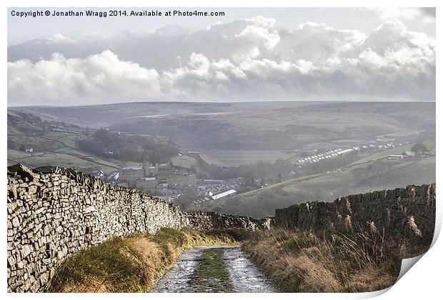 Marsden in Winter Print by Jonathan Wragg