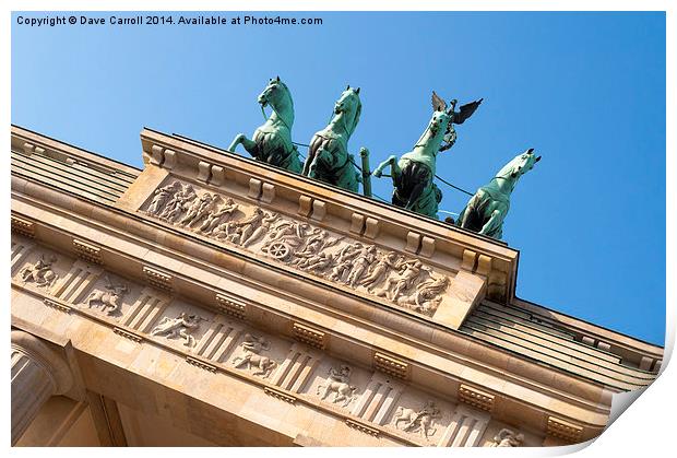 Brandenburg Gate Berlin Print by Dave Carroll