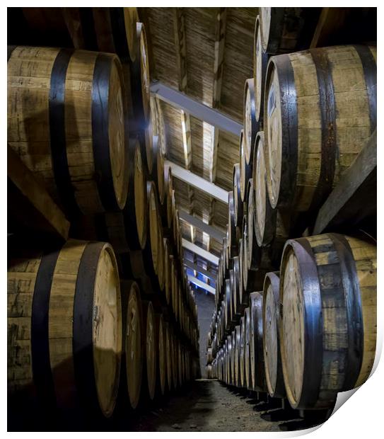 Whisky Barrels Print by Mark Fraser