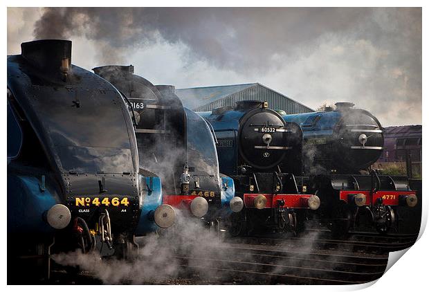  Five Icons of Steam Print by Jason Kerner