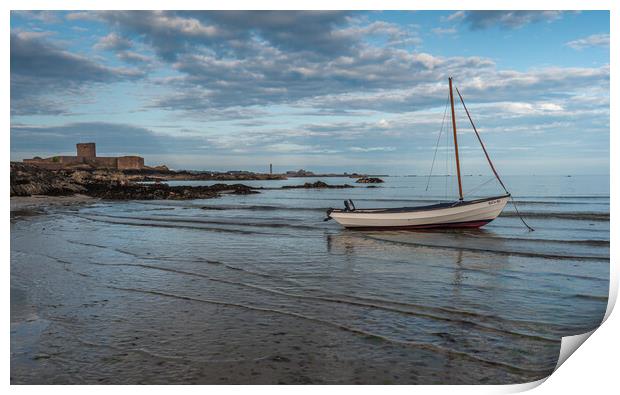 Lone boat Print by Jonathon barnett