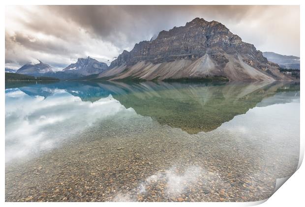 Bow Lake Banff National Park Print by Jonathon barnett