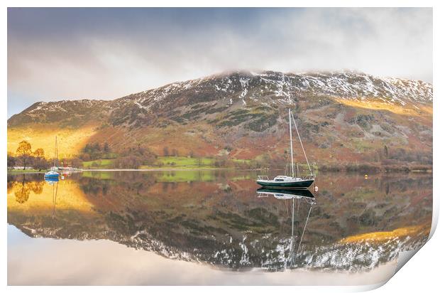 Ullswater reflections Lake District Print by Jonathon barnett