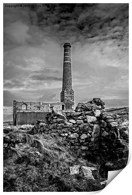  Cornish Tin Mine Print by John Wilcox