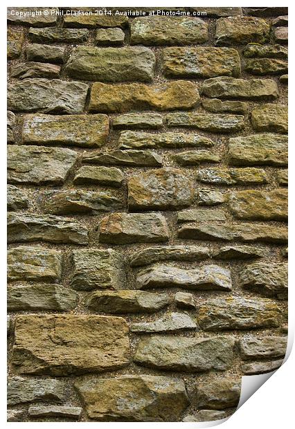  Stone Wall Print by Phil Clarkson