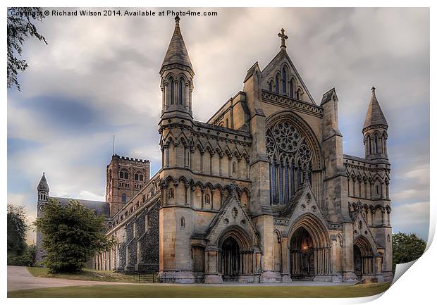 St Albans Cathedral Print by Richard Wilson
