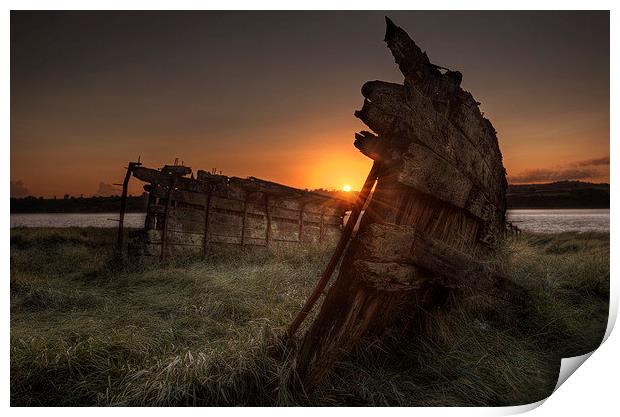  Purton sunset Print by Simon Gerhand