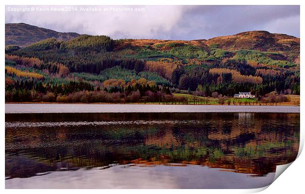  Loch Chon in Autumn Print by Kevin Askew