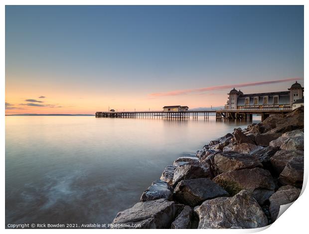 Penarth Rocks Print by Rick Bowden