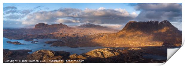 Stac Pollaidh Evening Print by Rick Bowden