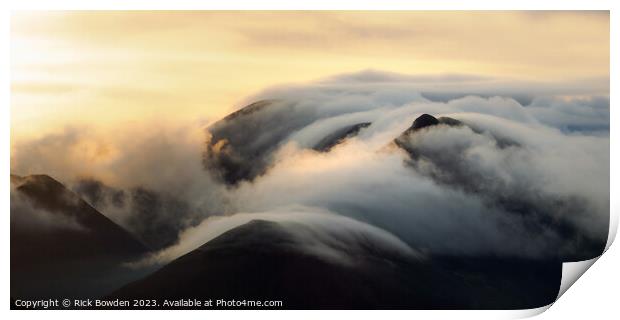 Lakeland Mountain Clouds Print by Rick Bowden