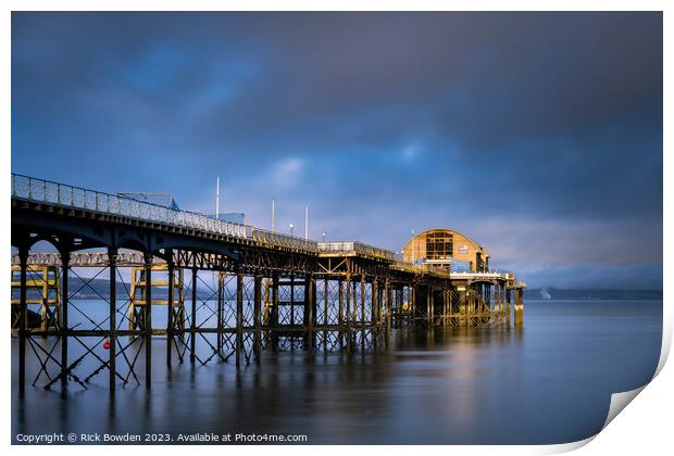Majestic Sunset on Mumbles Pier Print by Rick Bowden