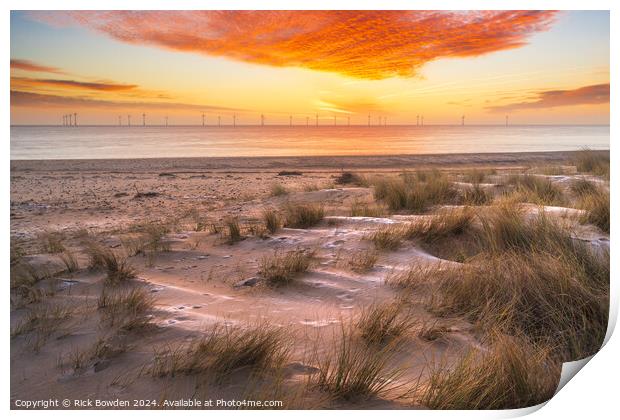 Ciaster Sunrise over Dunes. Print by Rick Bowden