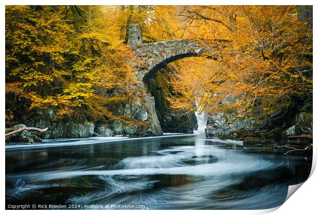 Autumn Flow at the Hermitage Print by Rick Bowden