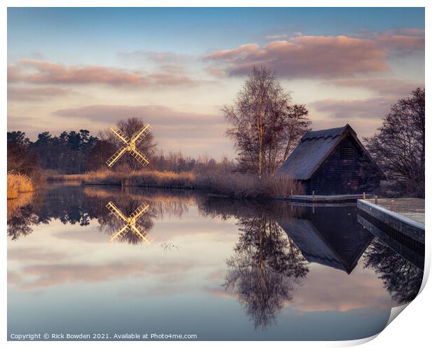 How Hill, Norfolk Broads Print by Rick Bowden