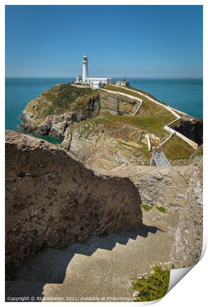 South Stack Anglesey Print by Rick Bowden