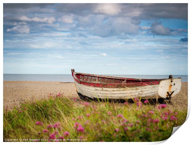 Rustic Boats on the Coastal Haven Print by Rick Bowden