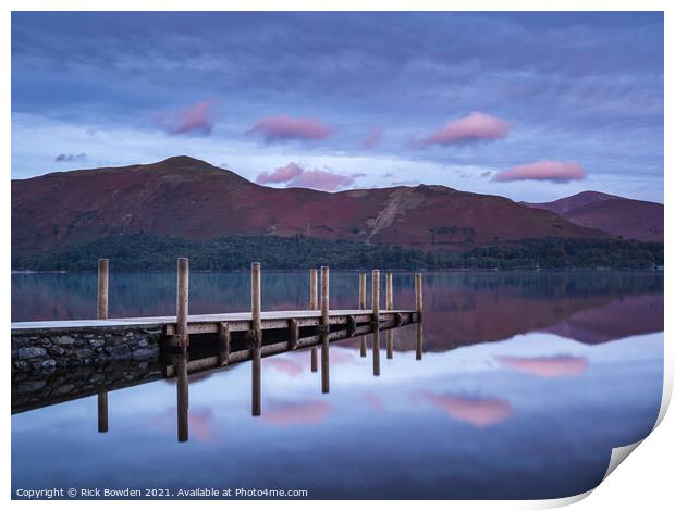 Ashness Jetty Lake District Print by Rick Bowden