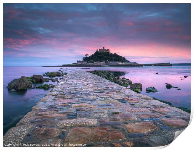 St Michael's Mount Cornwall Print by Rick Bowden