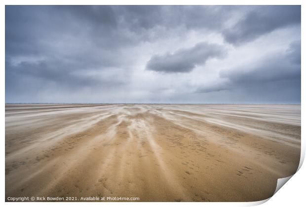 Sand Streams Wells Norfolk Print by Rick Bowden