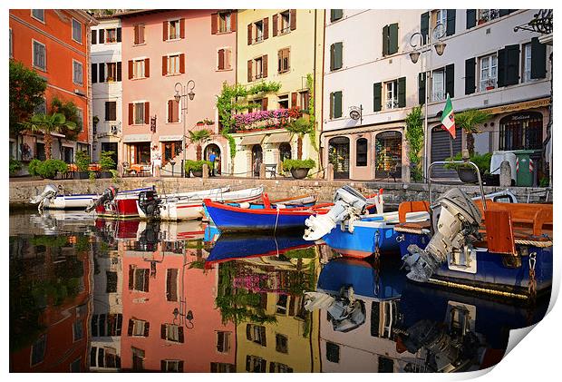 Limone, Lake Garda and the Old Port  Print by Jonathan Evans