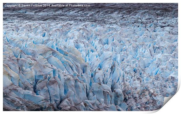Mendenhall Glacier Crevasses Print by Darren Foltinek