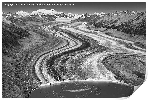 Lowell glacier, Kluane Park, Yukon, Canada Print by Darren Foltinek