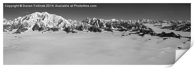 Mt. Logan panorama, Kluane Park, Yukon  Print by Darren Foltinek