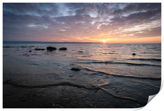 Wirral Sunset Print by Rob Pitt