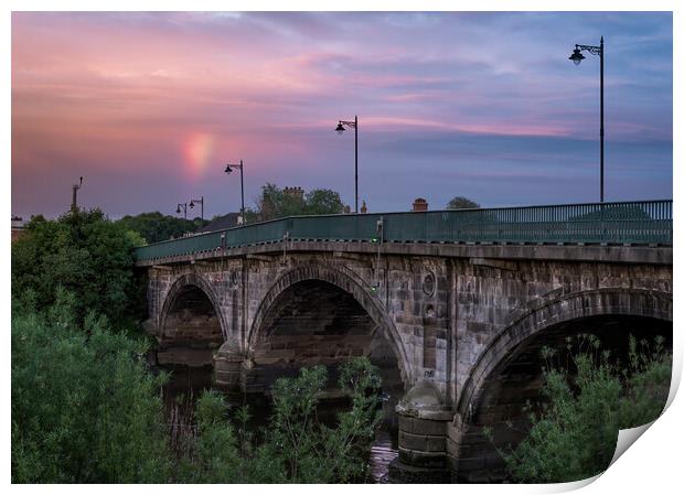 Gainsborough Trent bridge sunset Print by Jason Thompson
