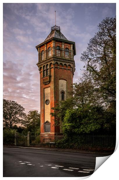 Gainsborough water tower  sunlight Print by Jason Thompson
