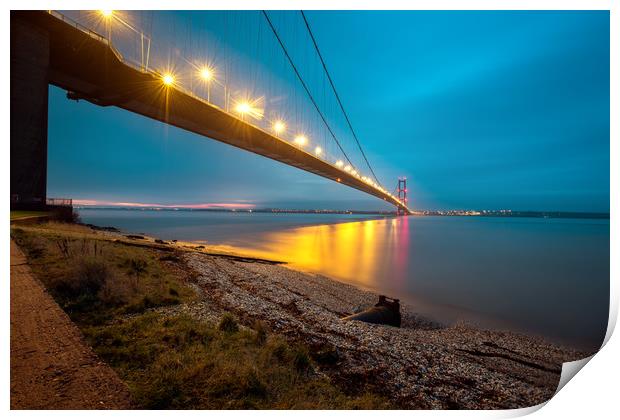 humber bridge sunrise Print by Jason Thompson