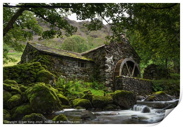 Lake District Watermill Print by Iain Tong
