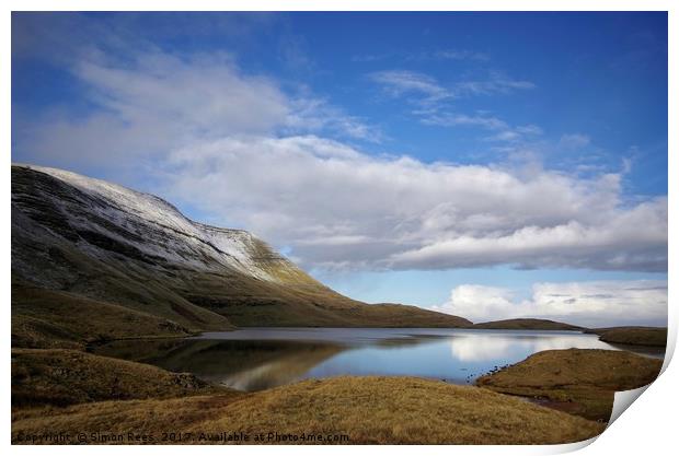 Llyn Y Fan Fawr Brecon Beacons  Print by Simon Rees