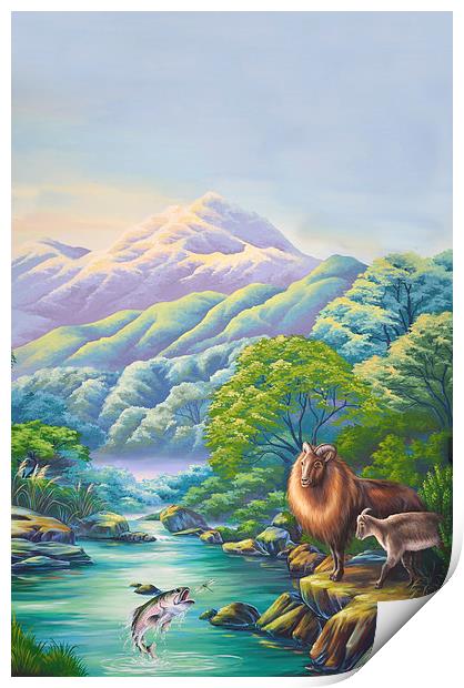 hunters paradise Print by Peter Righteous
