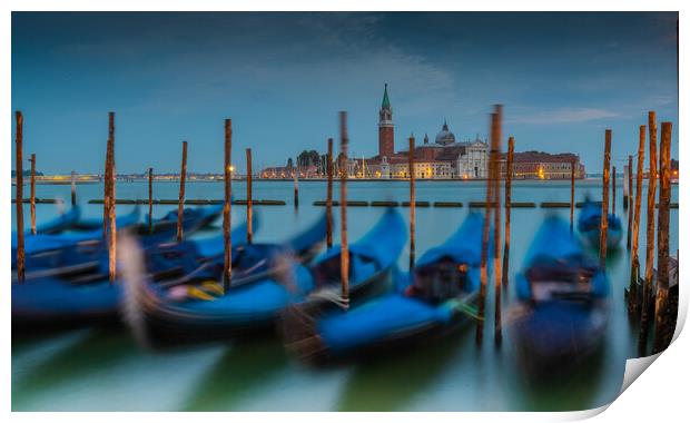 Gondolas of Venice  Print by Alan Sinclair