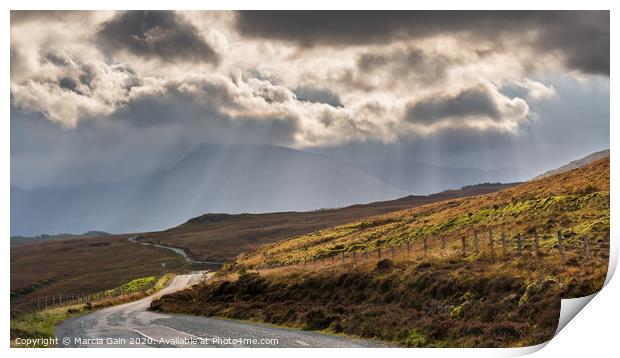 Rays of light Print by Marcia Reay