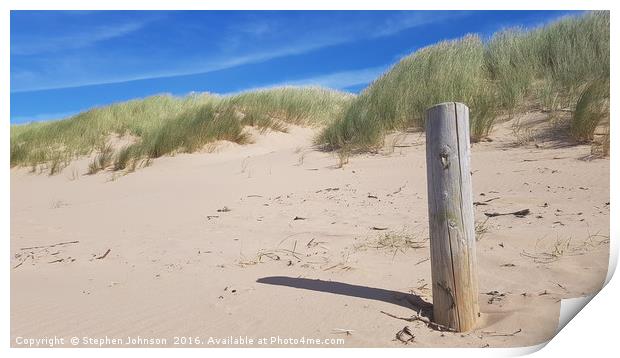 Sand dunes Print by Stephen Johnson