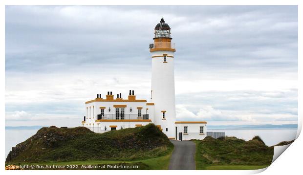 Turnberry Lighthouse Print by Ros Ambrose