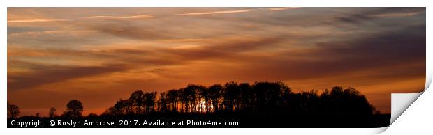 Lincolnshire's Radiant Sunset Horizon Print by Ros Ambrose