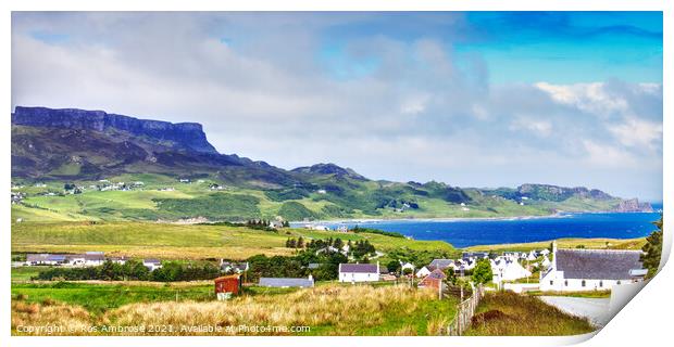 Staffin Village Isle of Skye Print by Ros Ambrose