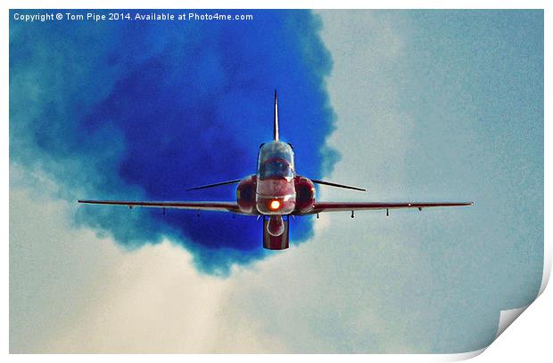  Red Arrows Hawk Jet out of the Blue Print by Tom Pipe