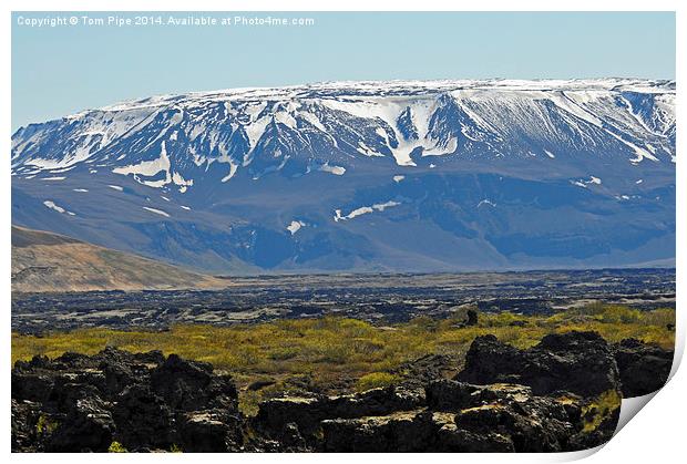  Beautiful snow capped Mountains of Iceland. Print by Tom Pipe