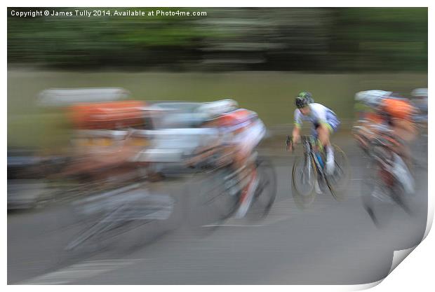  Passing by, the womens mountain biking championsh Print by James Tully