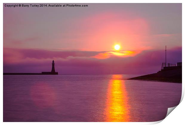  Roker Sunrise Print by Barry Turley