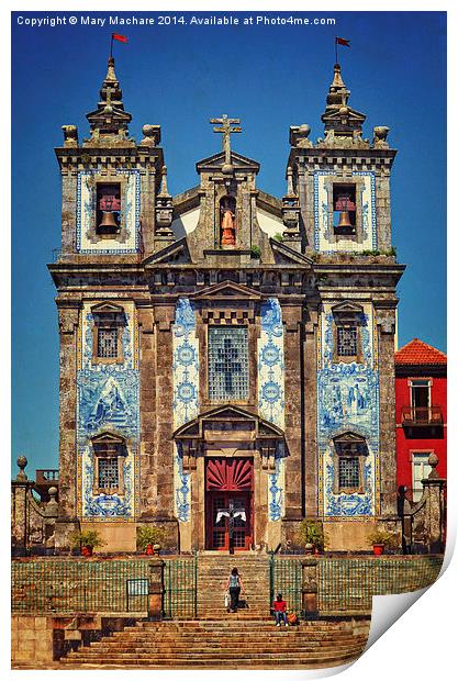 Church Of Saint Ildefonso - Porto  Print by Mary Machare