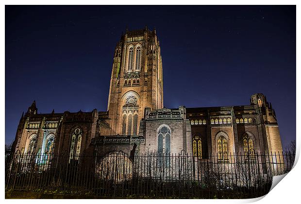 liverpool Anglican cathedral Print by Mark Clair