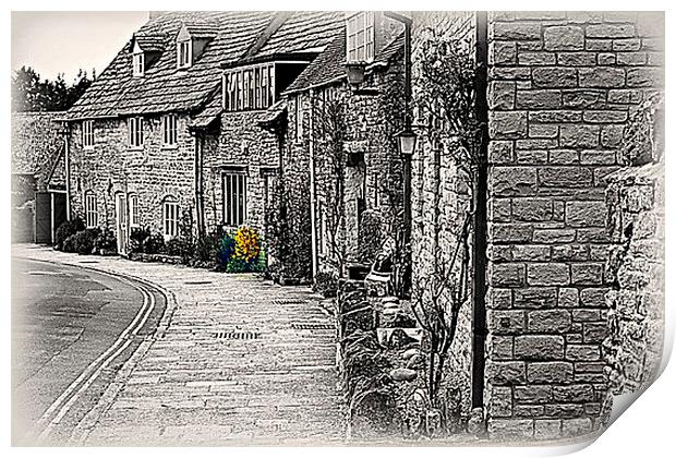  Corfe Cottages Print by Pauline Simmonds