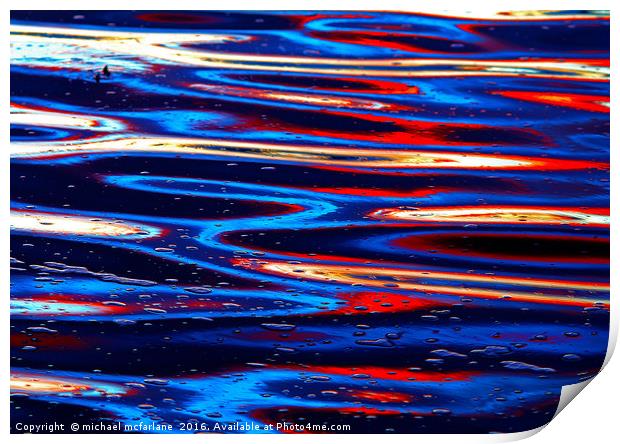 Oil Spill Print by michael mcfarlane